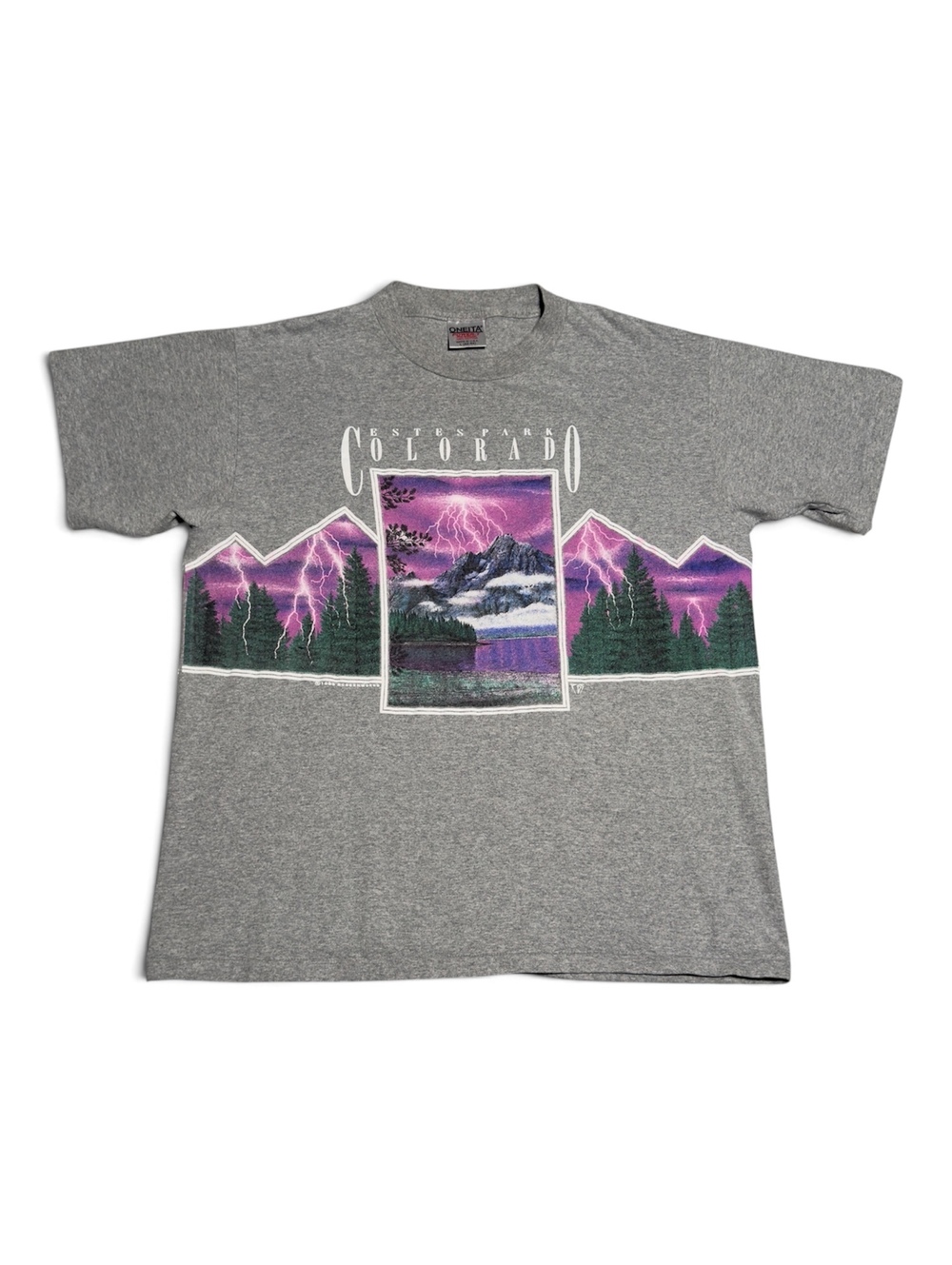Vintage 1993 Oneita Colorado Scenic Graphic T-Shirt Large Made in USA